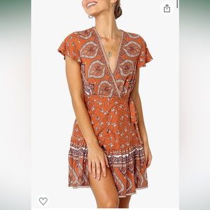 Boho wrap dress